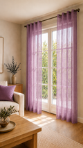 Cortina visillo lila 140x260 cm