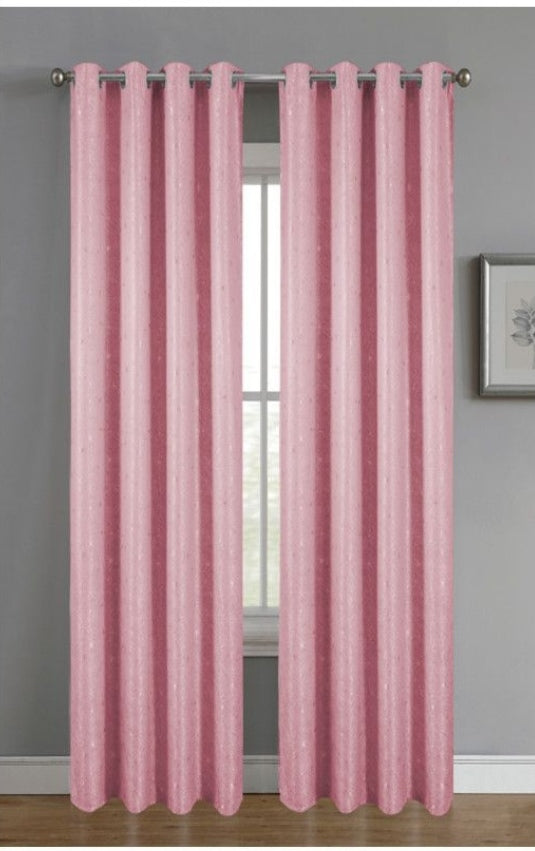 Cortina de tela color rosa 140 x 260 cm