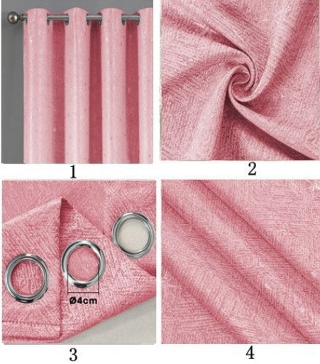 Cortina de tela color rosa 140 x 260 cm