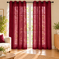 Cortina visillo granate 140x260 cm