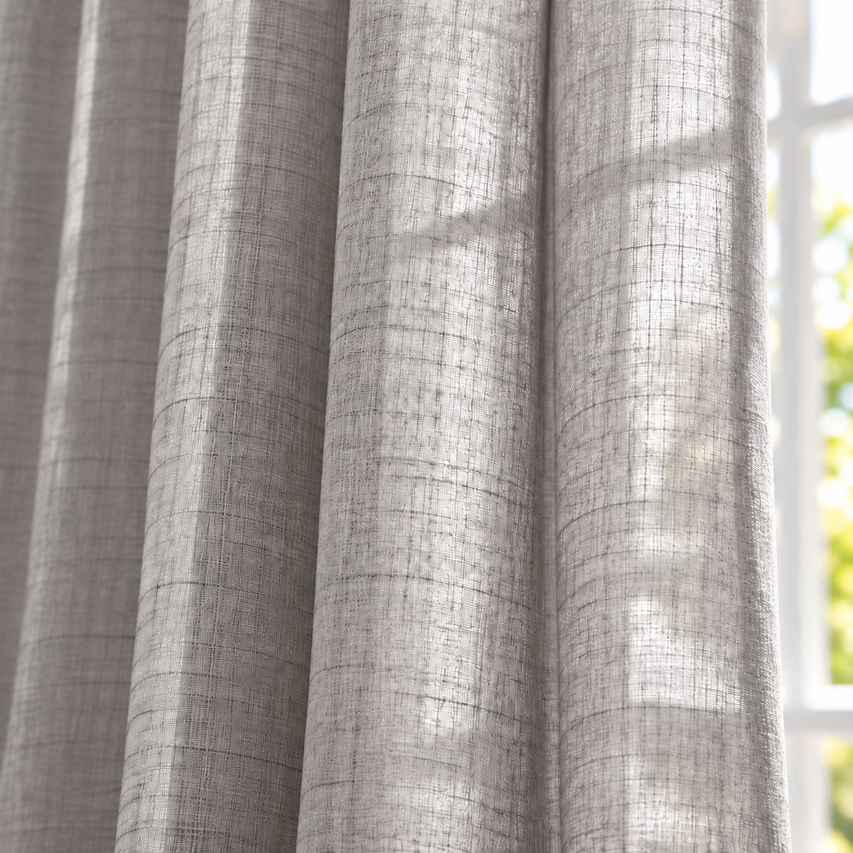 Cortina visillo gris claro 140x260 cm