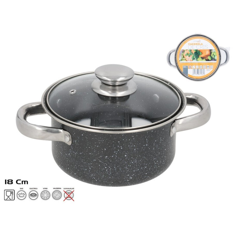 CACEROLA ANTIADHERENTE 18 CM GRANITO