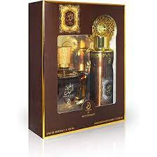 Set De Regalo Oud Al Lail Perfume 100ml+200ml Desodorante