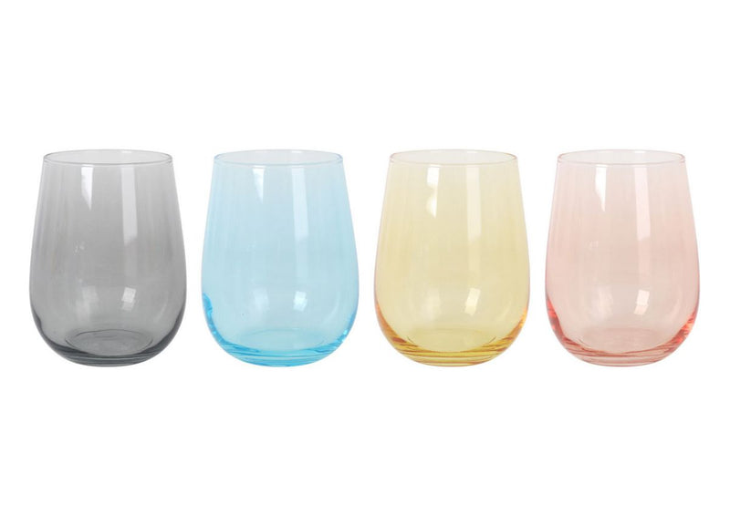 SET 4 VASOS 475cc GAIA COLORES