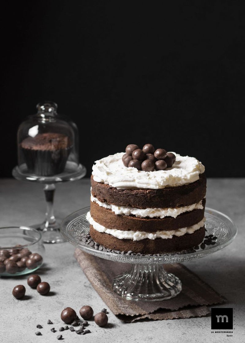 PORTA TARTAS VIDRIO 33 CM LA MEDITERRANEA