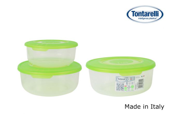 SET 3 FIAMBRERAS RED. 0.5/1/2L TAPA VERDE