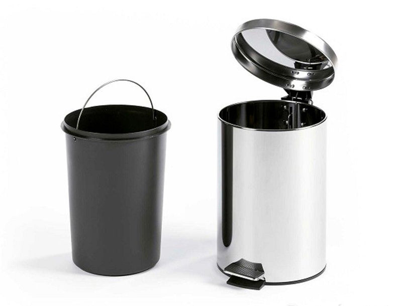 CUBO BASURA METAL C/PEDAL 3LT. CONFORTIME