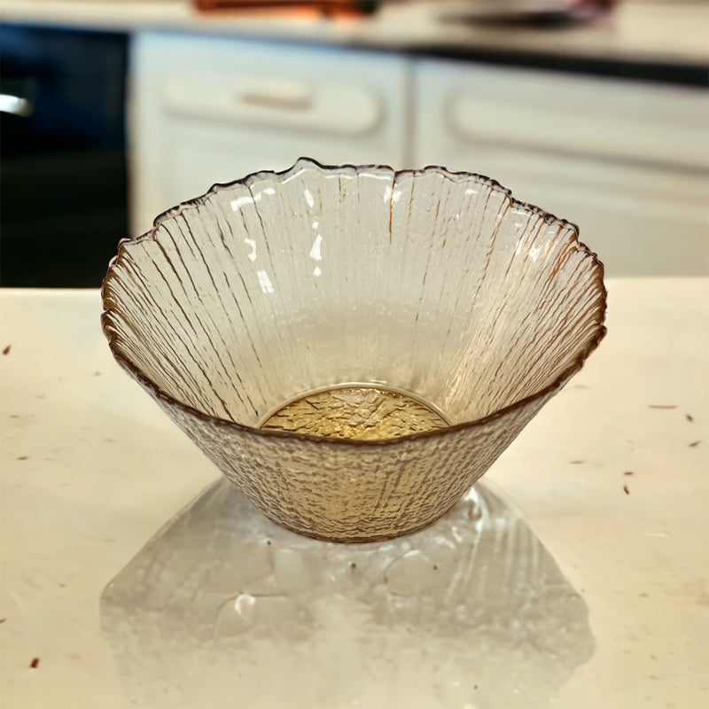 Bowl cristal 16 cm color ambar