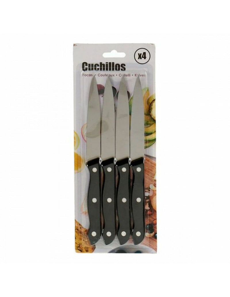 Set de Cuchillos Negro Acero Inoxidable (4 pcs)