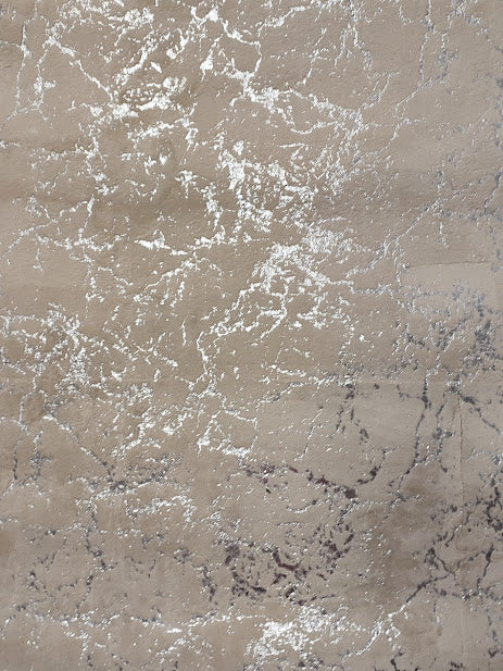 Alfombra Marmol 160 x 220 cm Color Crema y Plata/Noble