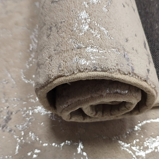Alfombra Marmol 160 x 220 cm Color Crema y Plata/Noble