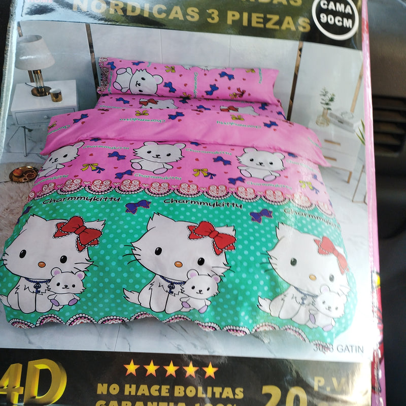Juego Funda Nordica 3 Piezas Cama 90 Cm