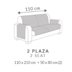 Cubre sofá Bicolor Gris Oscuro / Gris Perla
