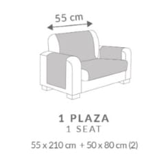 Cubre sofá Bicolor beige / Crema