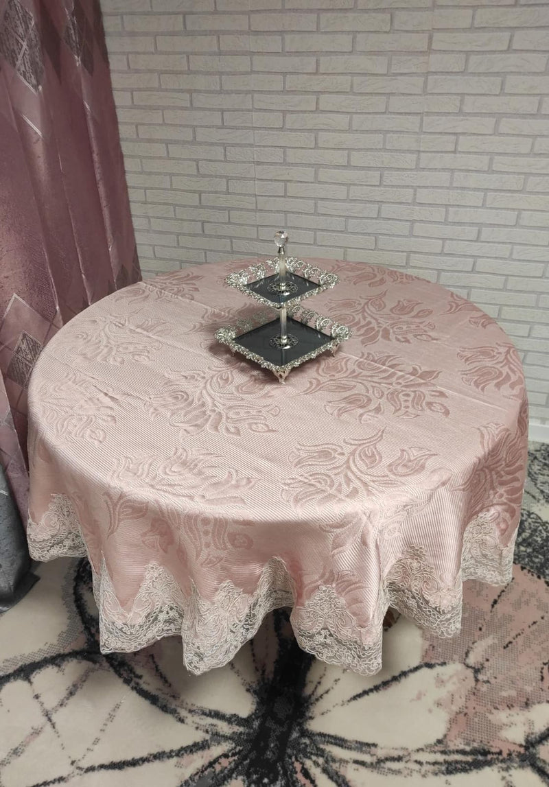 Mantel 180 cm de diametro (Ø) mesa redonda. Color Rosa