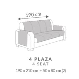 Cubre sofá Bicolor Marron / Crema