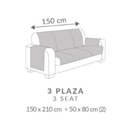 Cubre sofá Bicolor Marron / Crema
